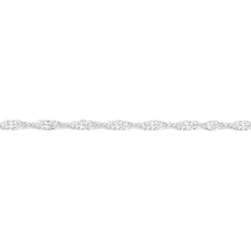 50CM singapore chain in 10 carat white gold secondary view