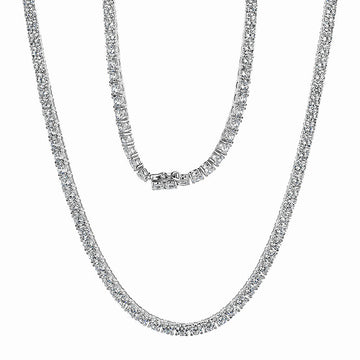 Round Brilliant necklace with 23.25 carats* of diamond simulants in sterling silver