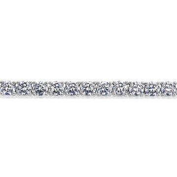 Round Brilliant necklace with 34.96 carats* of diamond simulants in sterling silver secondary view
