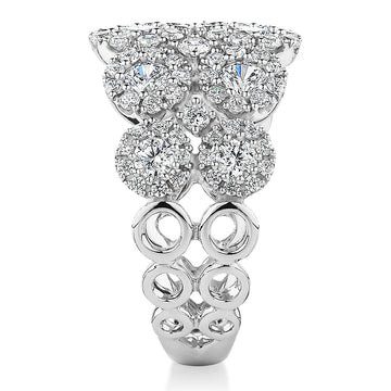 Celeste Dress ring with 1.87 carats* of diamond simulants in 10 carat white gold secondary view
