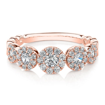Celeste Dress ring with 0.89 carats* of diamond simulants in 10 carat rose gold