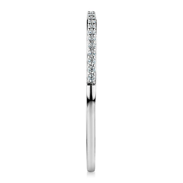 Round Brilliant wedding or eternity band in 10 carat white gold secondary view