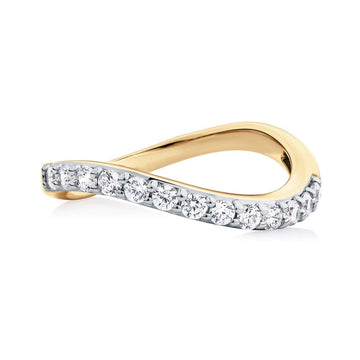 DUO Dress ring with 0.39 carats* of Signature Simulants in 18 carat yellow gold vermeil