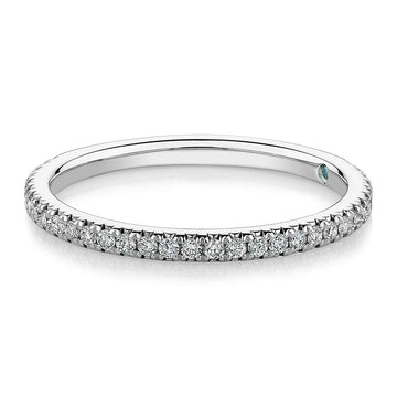 Premium Lab-Grown Diamond, 0.23 carat TW round brilliant wedding or eternity band in platinum