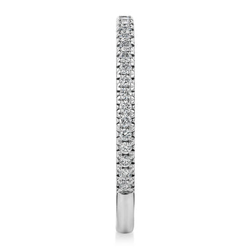 Premium Lab-Grown Diamond, 0.23 carat TW round brilliant wedding or eternity band in 14 carat white gold secondary view