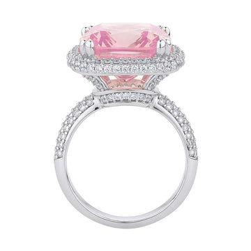 Dress ring with 11.98 carats* of diamond simulants in sterling silver secondary view