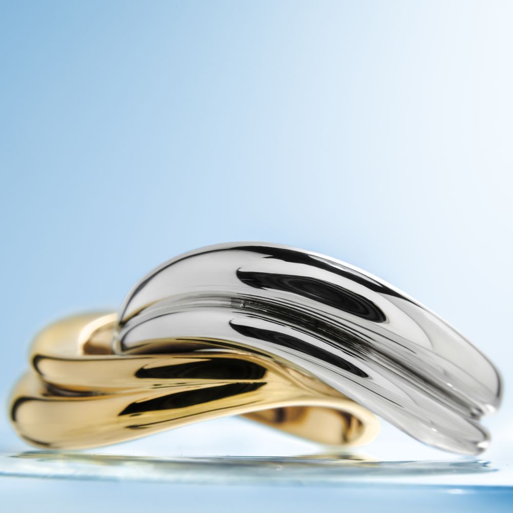 DUO Dress ring in sterling silver