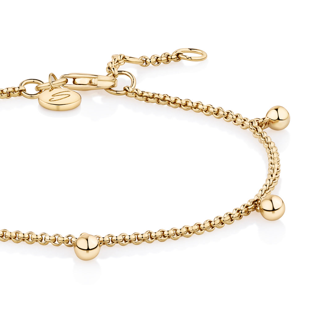 Bracelet in 18 carat yellow gold vermeil