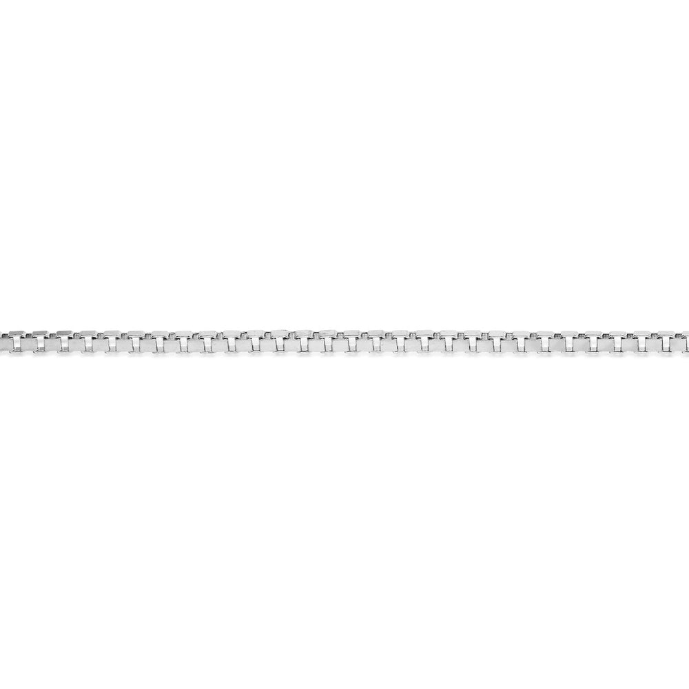 55CM adjustable box chain in 10 carat white gold
