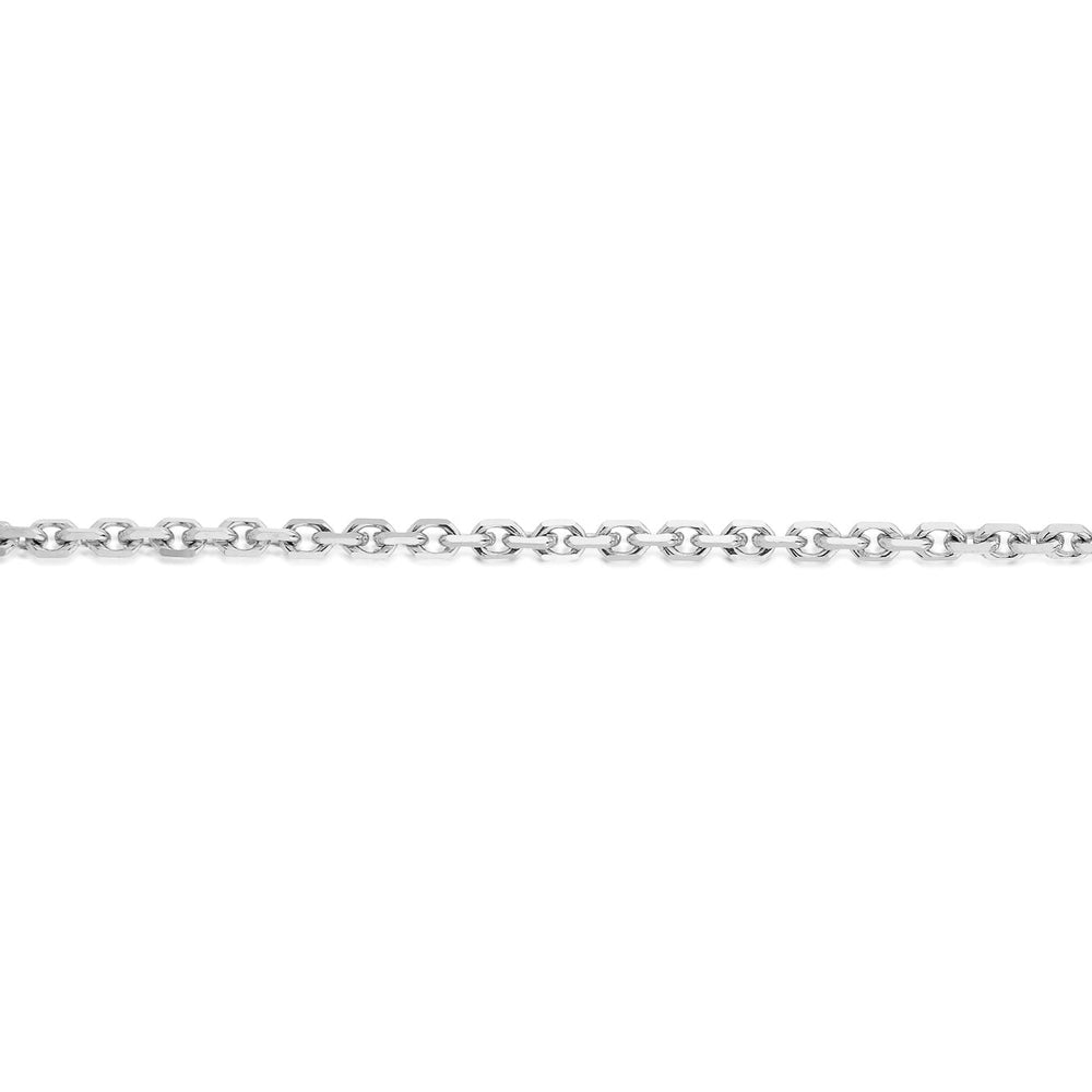 55CM adjustable cable chain in 10 carat white gold