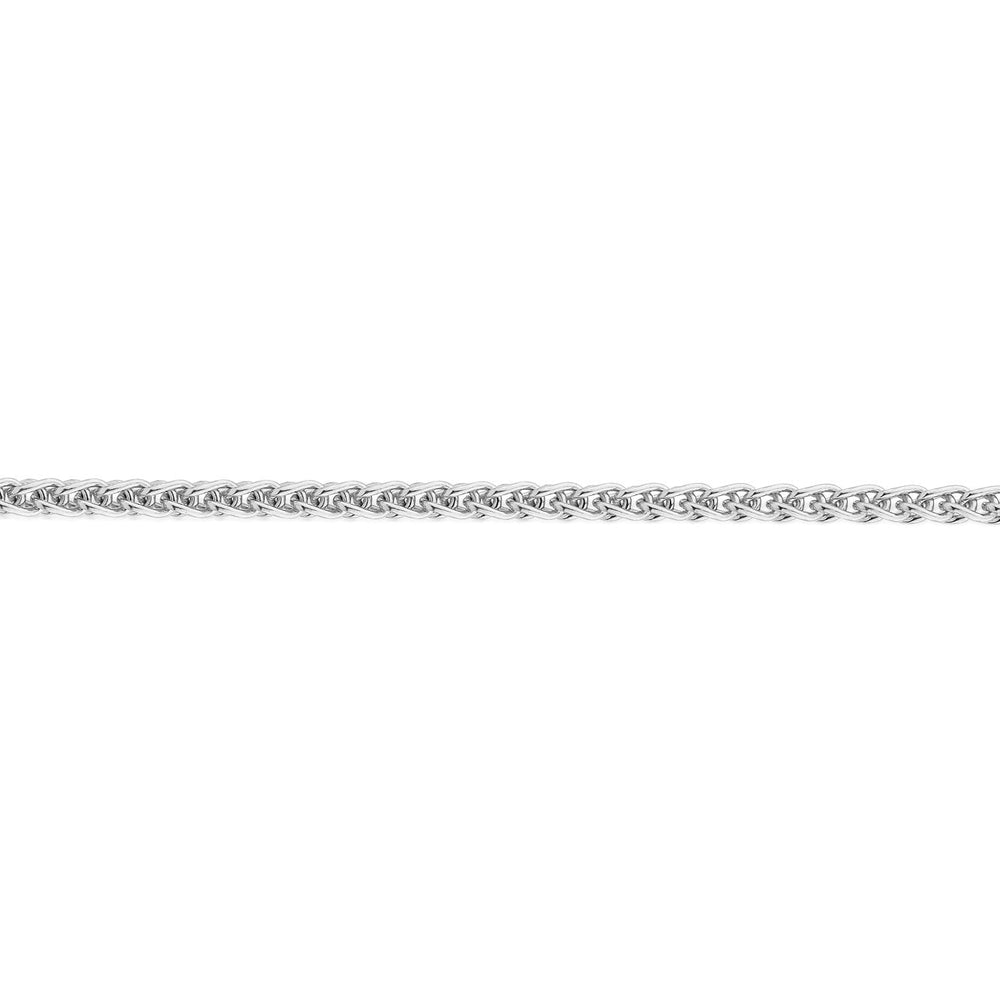 55CM adjustable wheat chain in 10 carat white gold