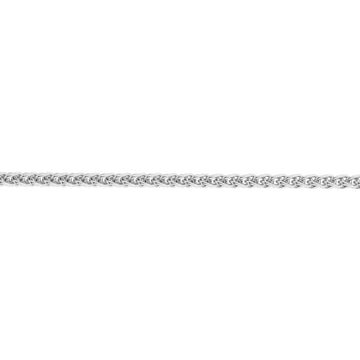 55CM adjustable wheat chain in 10 carat white gold secondary view