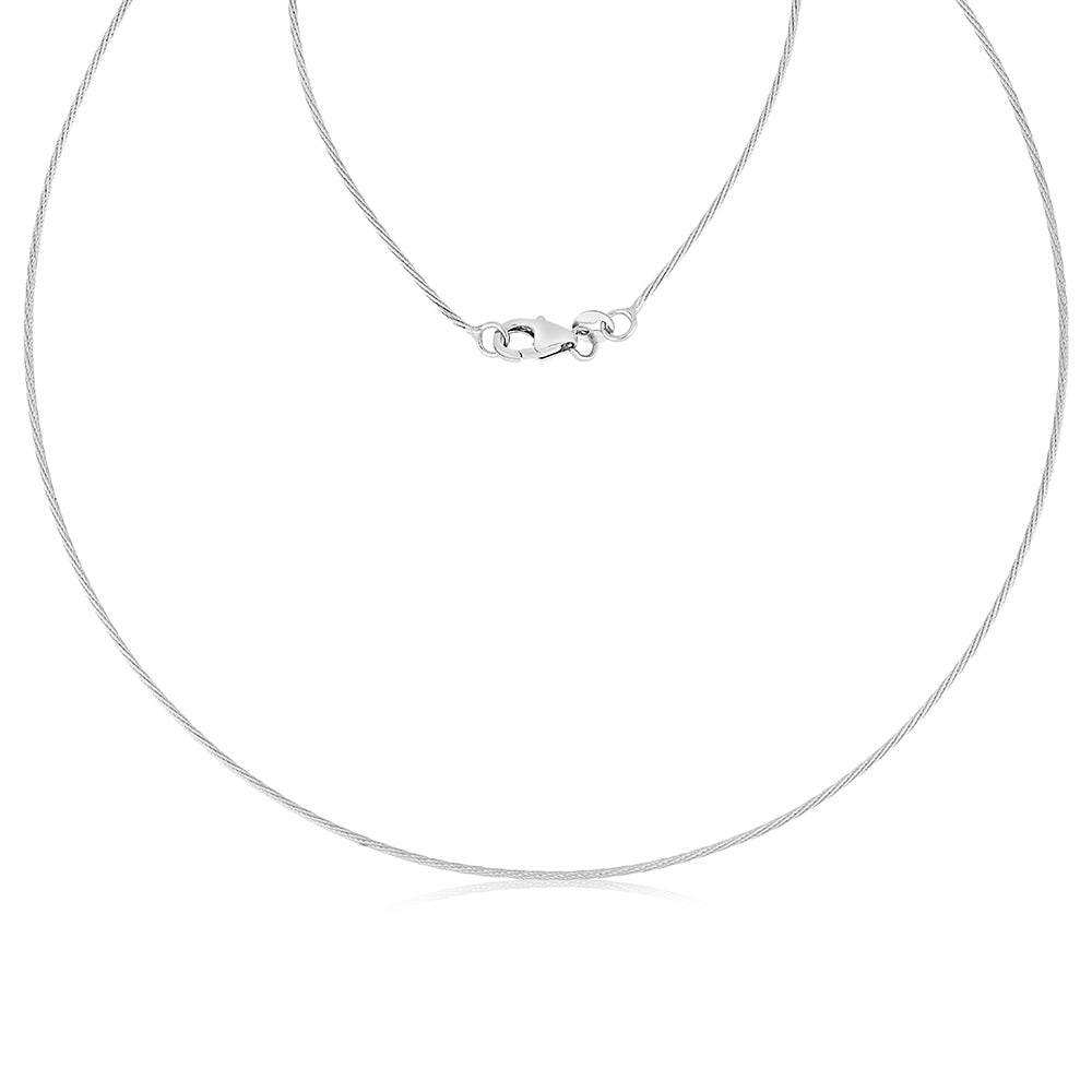 Omega chain in 10 carat white gold 18 inches