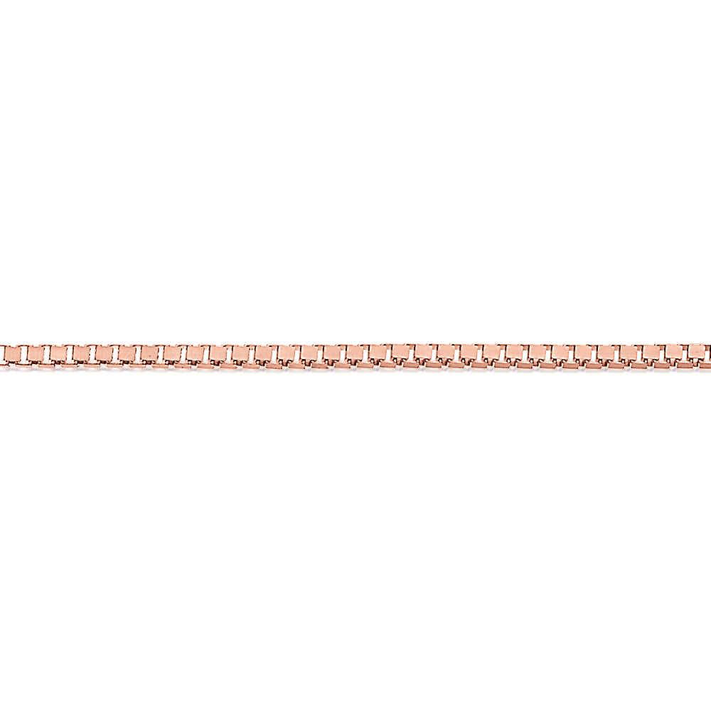 45cm box chain in 10 carat rose gold