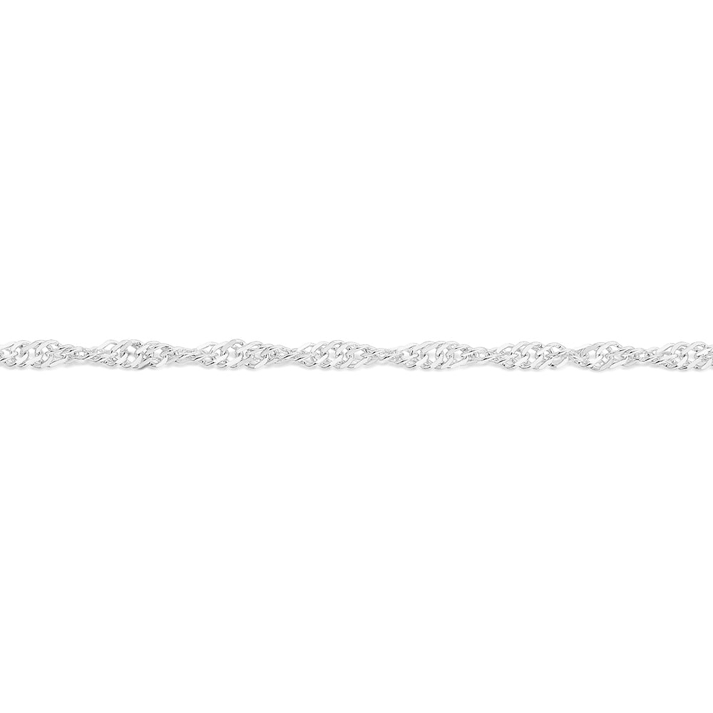45CM singapore chain in 10 carat white gold