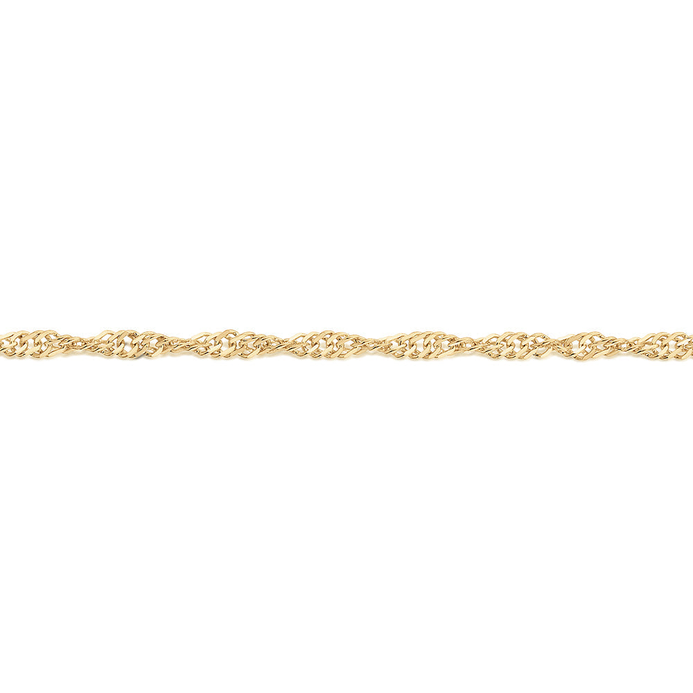 50CM singapore chain in 10 carat yellow gold