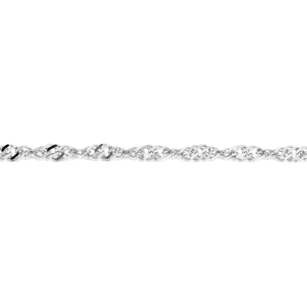 50CM singapore chain in 10 carat white gold