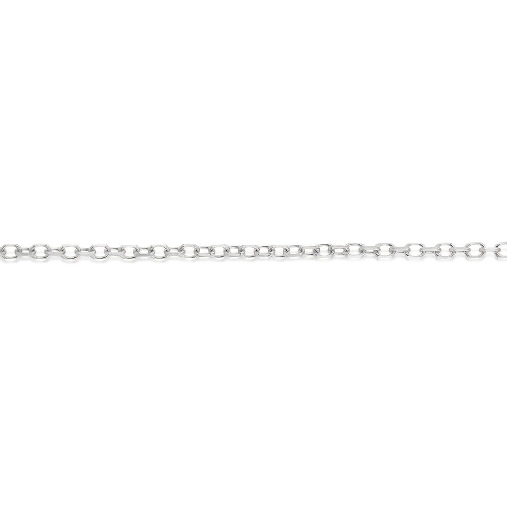 45CM adjustable cable chain in 10 carat white gold