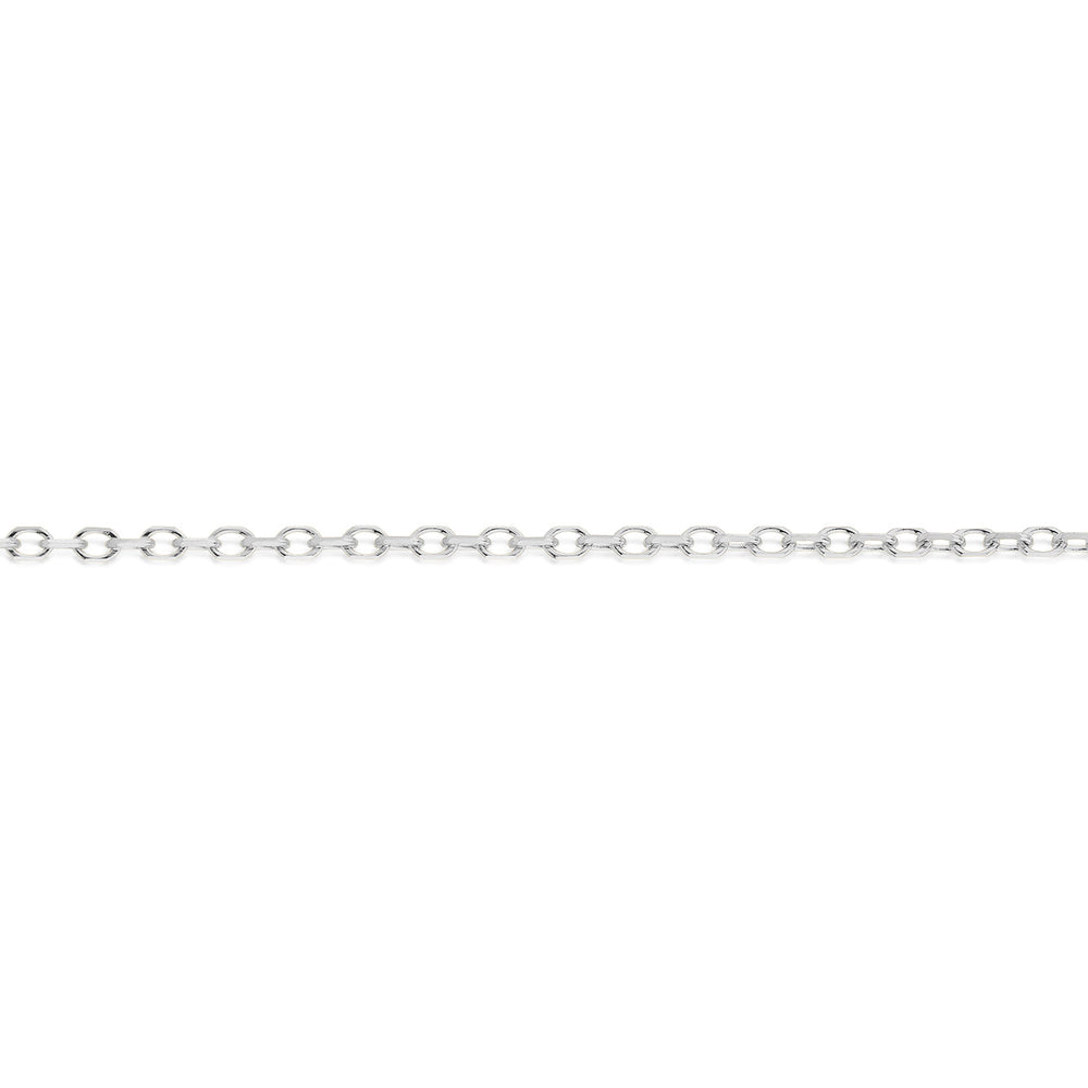 45CM cable chain in 10 carat white gold