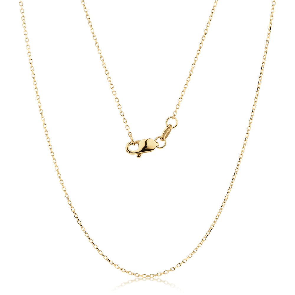 45CM cable chain in 10 carat yellow gold