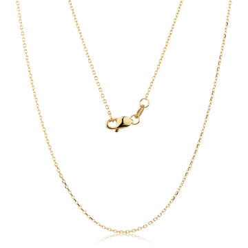 45CM cable chain in 10 carat yellow gold