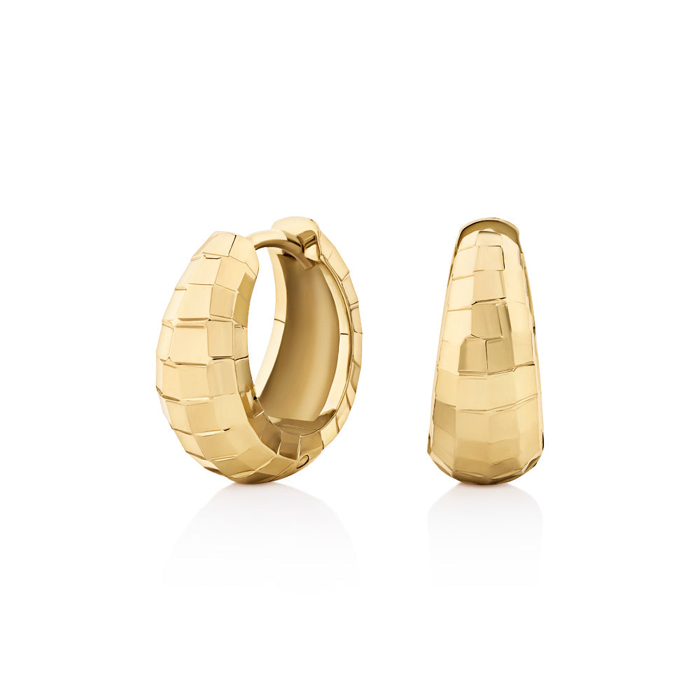 Hoop earrings in 18 carat yellow gold vermeil