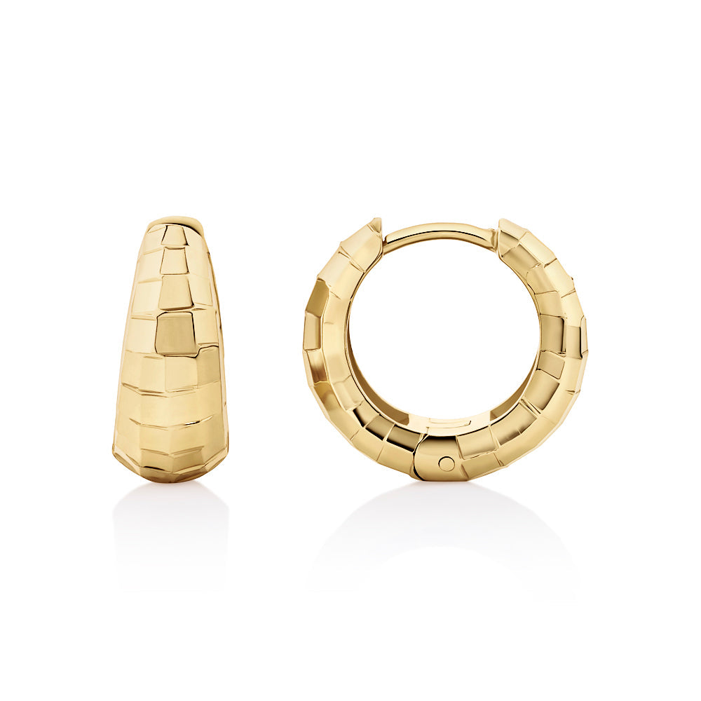 Hoop earrings in 18 carat yellow gold vermeil