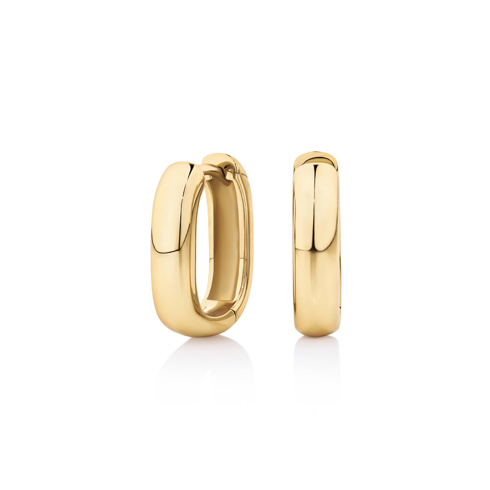 Hoop earrings in 18 carat yellow gold vermeil