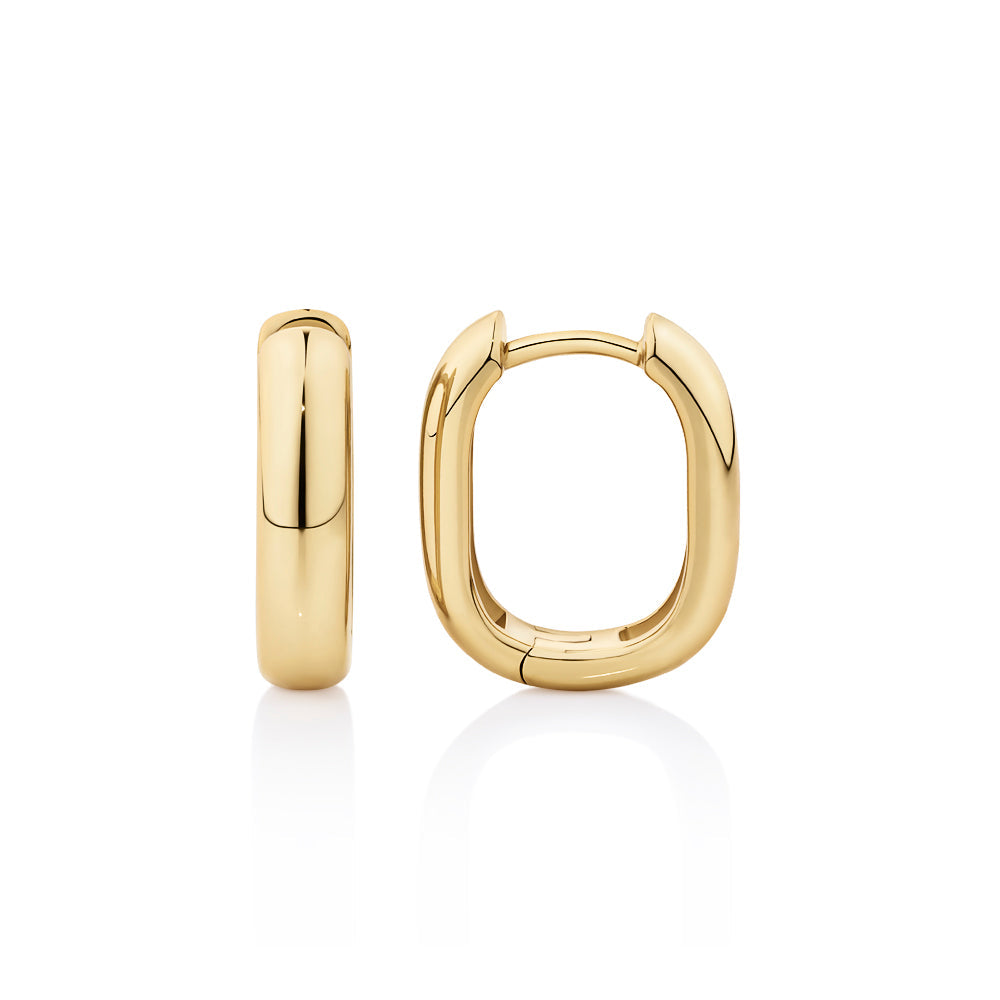 Hoop earrings in 18 carat yellow gold vermeil