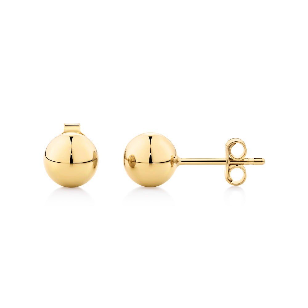 Stud earrings in yellow sterling silver vermeil