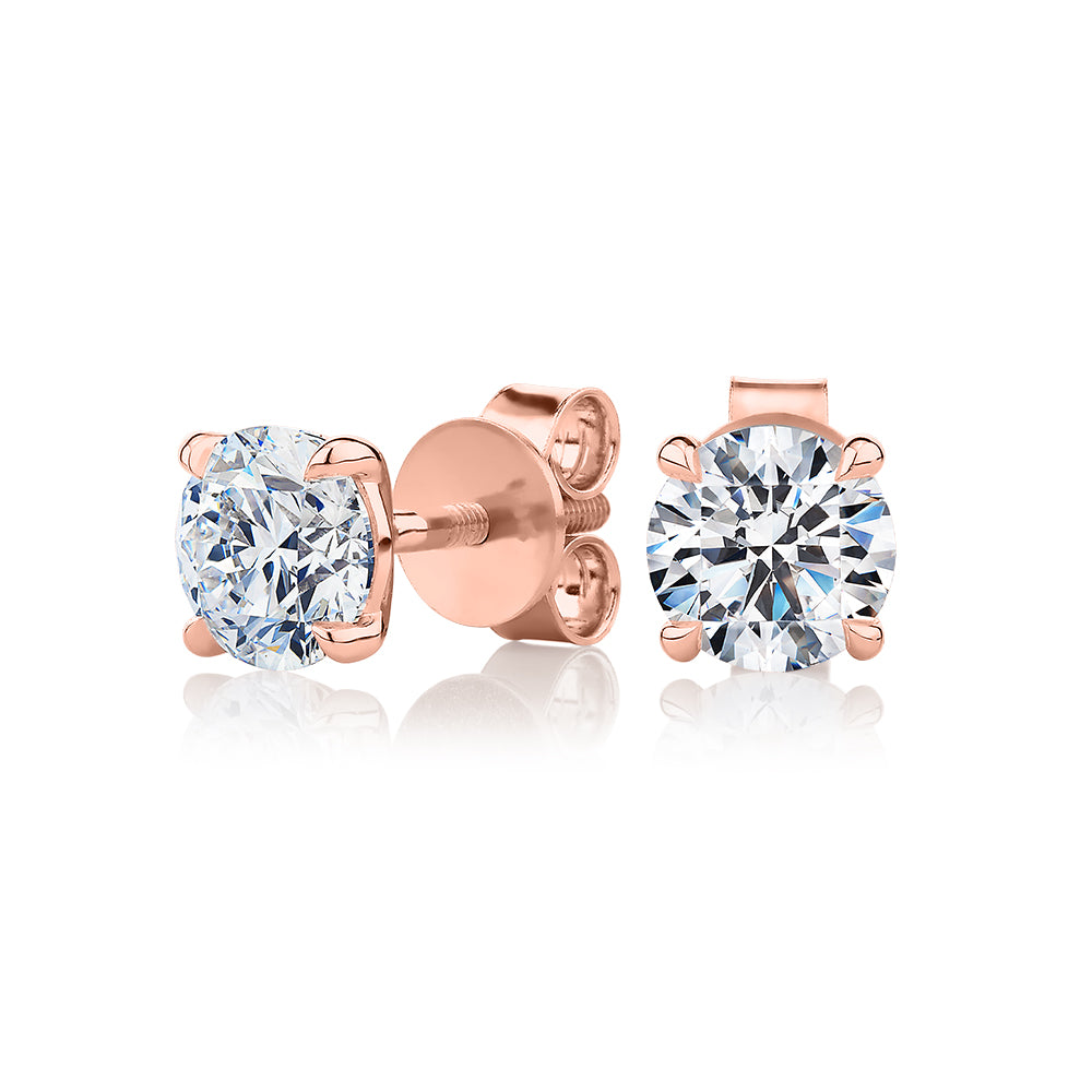 Signature Simulant Diamond 2.00 carat* TW round brilliant stud earring ...