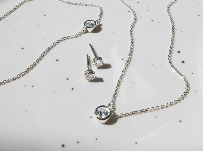 NEW! Sterling Silver Bezel Gift Set