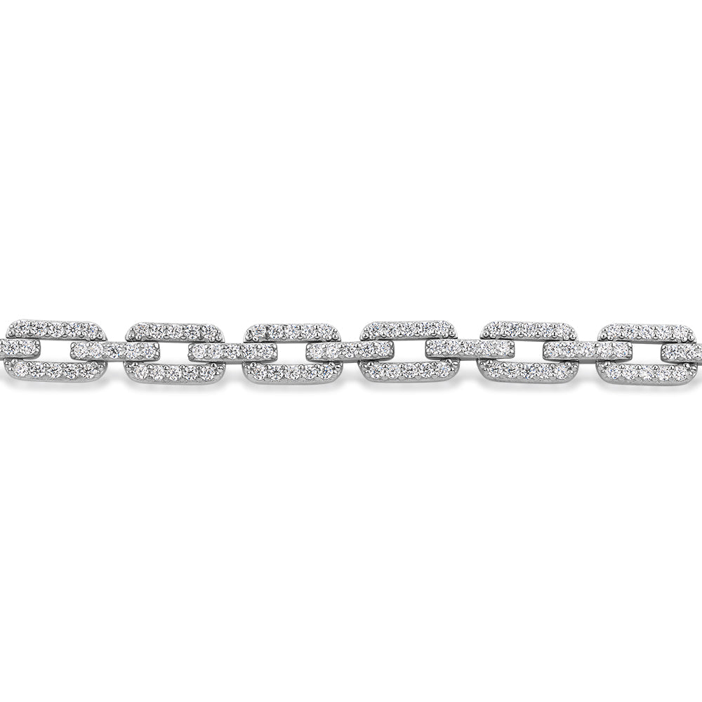 Slider necklace with 2.88 carats* of diamond simulants in sterling silver