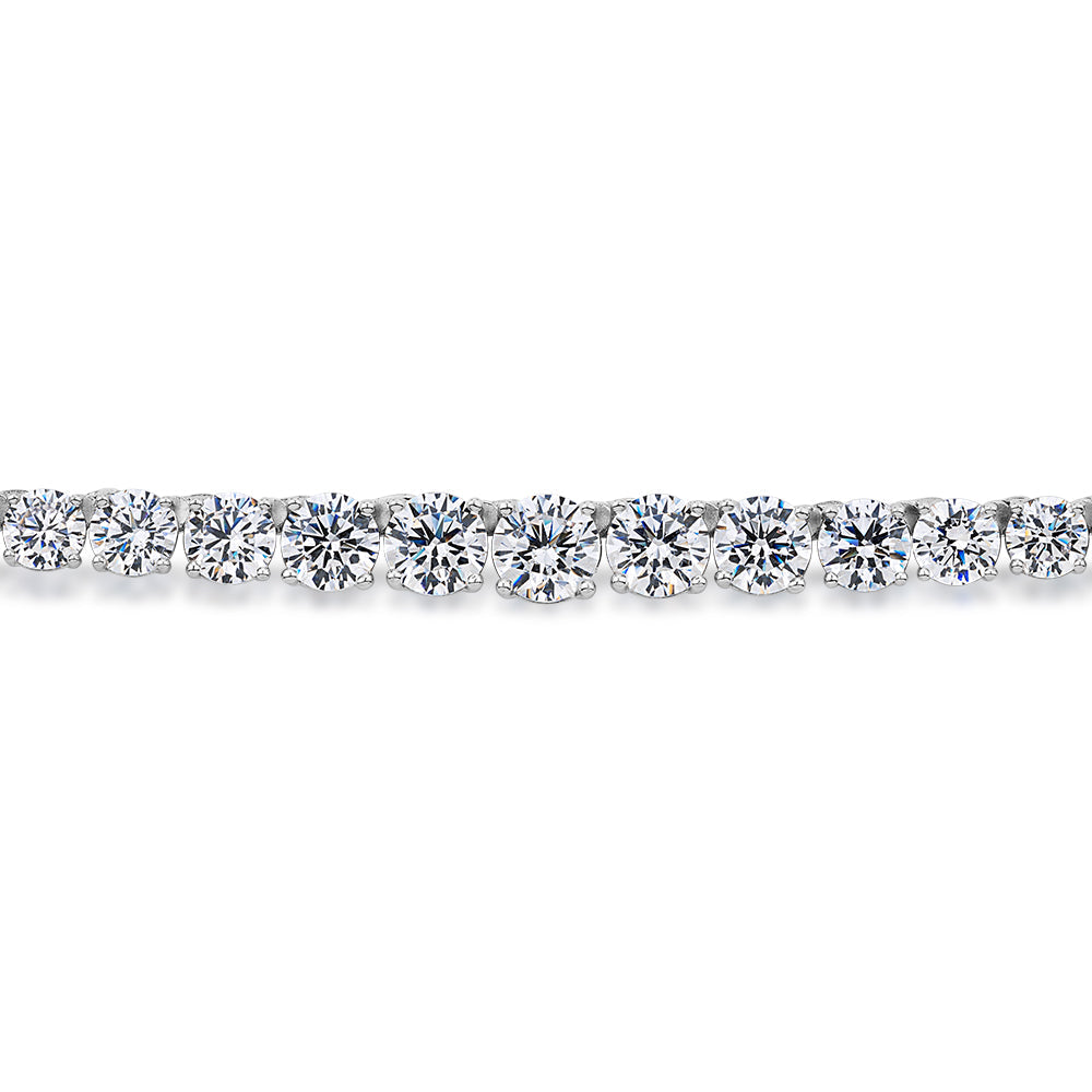 Slider necklace with 7.28 carats* of diamond simulants in sterling silver