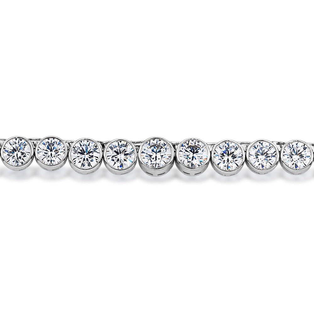 Slider necklace with 9.89 carats* of diamond simulants in sterling silver