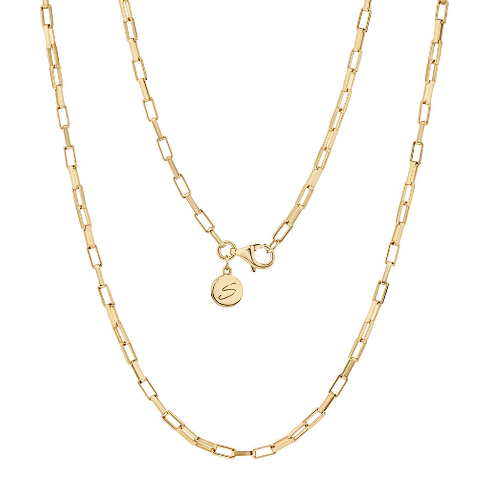 Necklace in sterling silver yellow vermeil