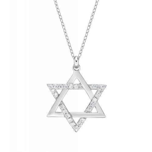 Star Pendant in 10 Carat White Gold