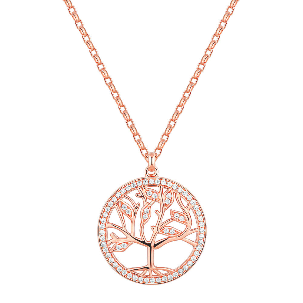 Fancy pendant with 0.35 carats* of diamond simulants in 10 carat rose gold