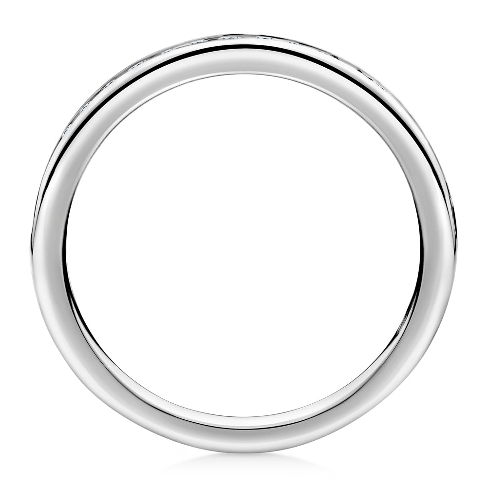 Lab-Grown Diamond, 0.19 carat TW round brilliant wedding or eternity ring in 14 carat white gold