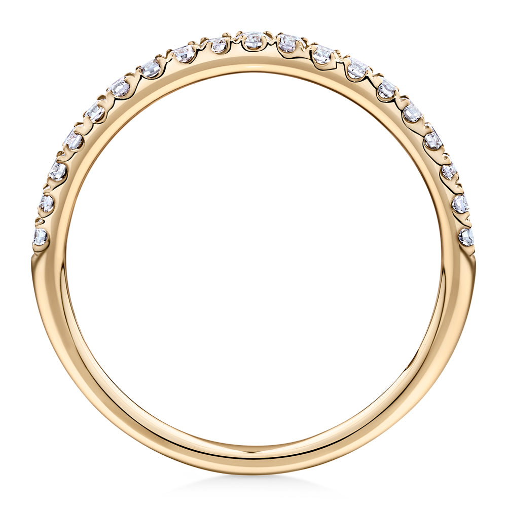 Lab-Grown Diamond, 0.26 carat TW round brilliant wedding or eternity ring in 14 carat yellow gold