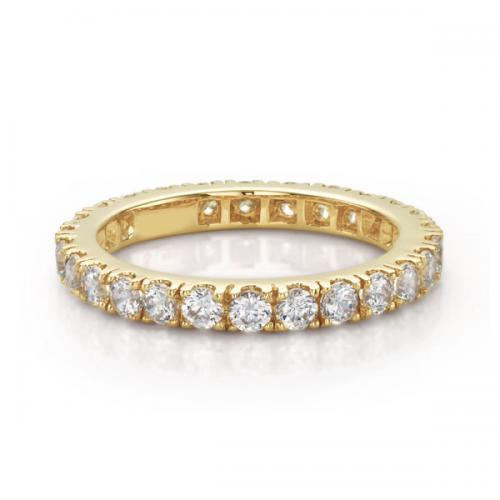 All-rounder eternity band with 1.56 carats* of diamond simulants in 14 carat yellow gold