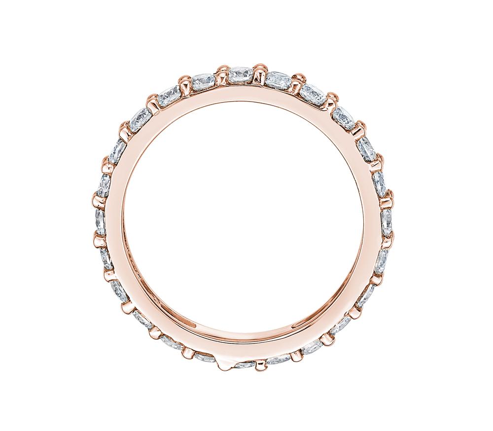 All-rounder eternity band with 1.5 carats* of diamond simulants in 14 carat rose gold