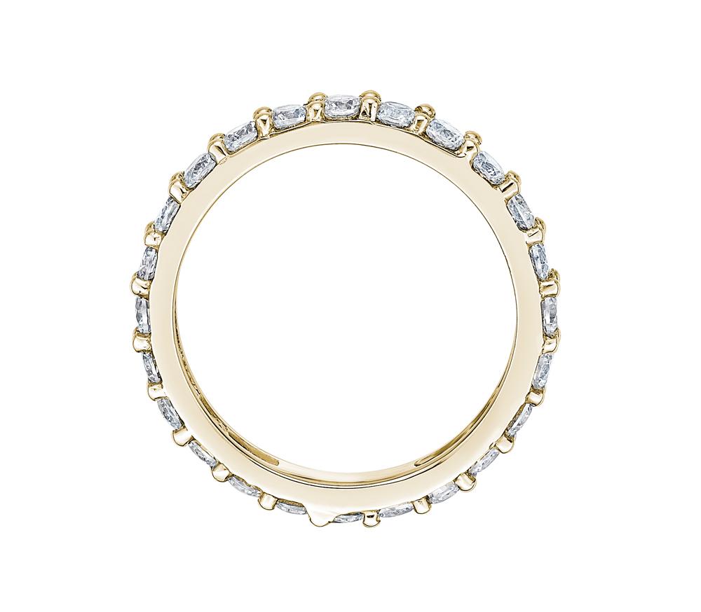 All-rounder eternity band with 1.5 carats* of diamond simulants in 14 carat yellow gold