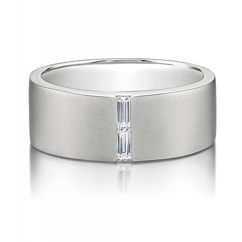 Dress ring with 0.28 carats* of diamond simulants in 10 carat white gold
