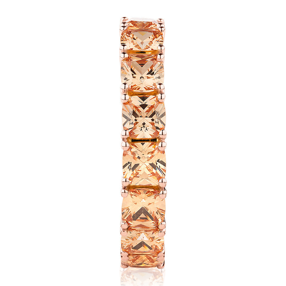 All-rounder eternity band with 4.00 carats* of diamond simulants in 10 carat rose gold