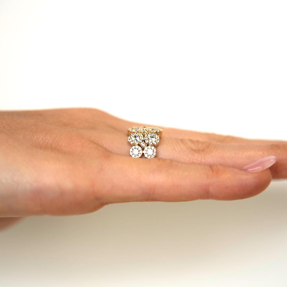 Celeste Dress ring with 1.87 carats* of diamond simulants in 10 carat yellow gold