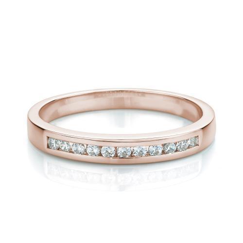Wedding or eternity band in 14 carat rose gold