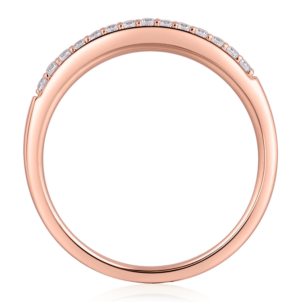 Wedding or eternity band in 14 carat rose gold