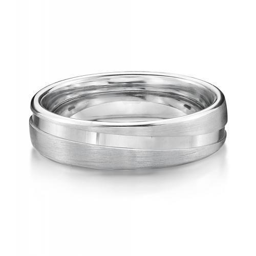 Wedding or eternity band in 9 carat white gold