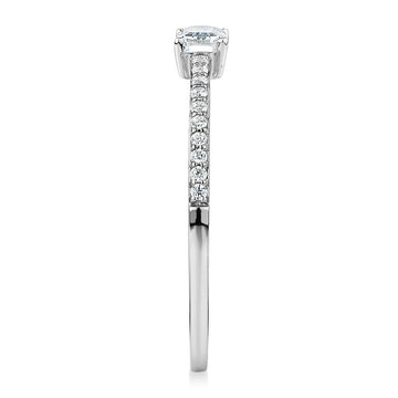 Dress ring with 0.39 carats* of diamond simulants in 10 carat white gold secondary view